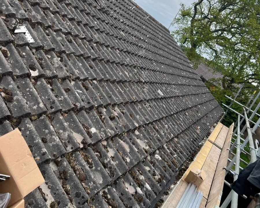 Roof before solar pv installation